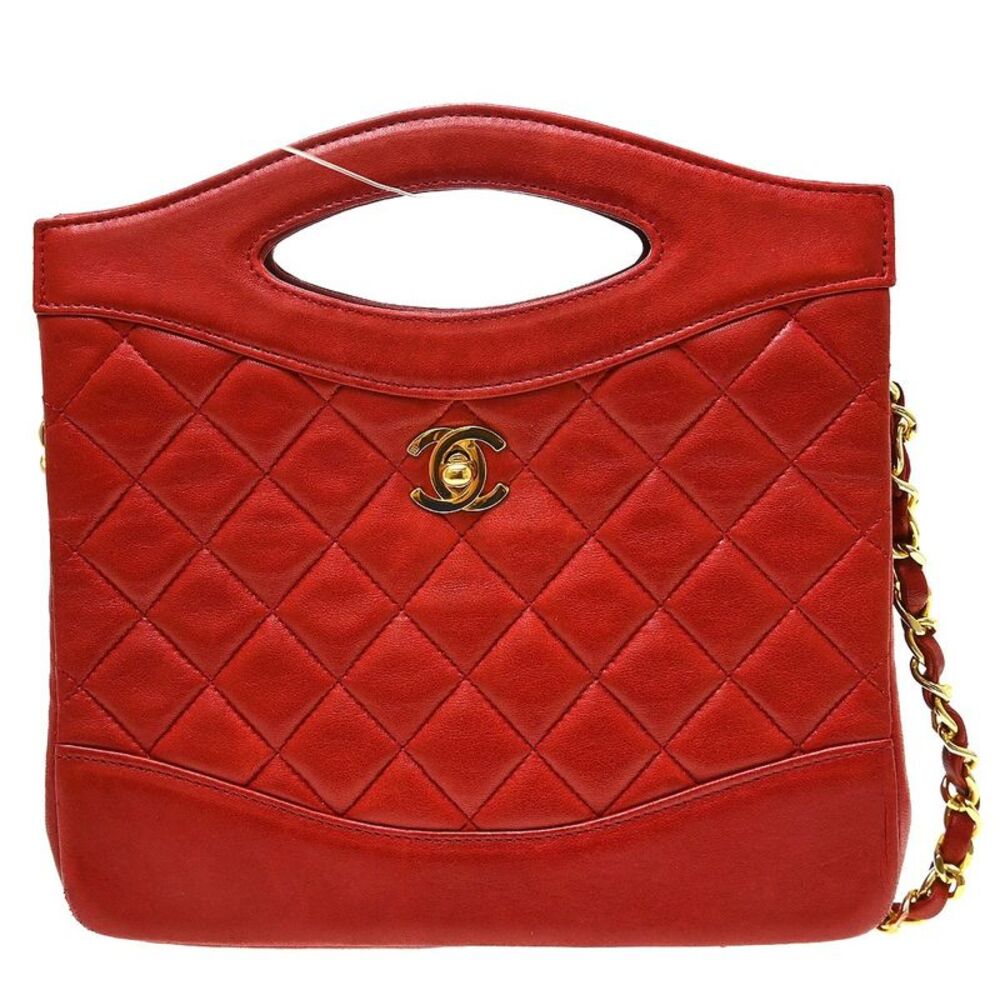 Chanel 31 Shopping Quilted Lambskin Red Leather Shoulder Bag Bag